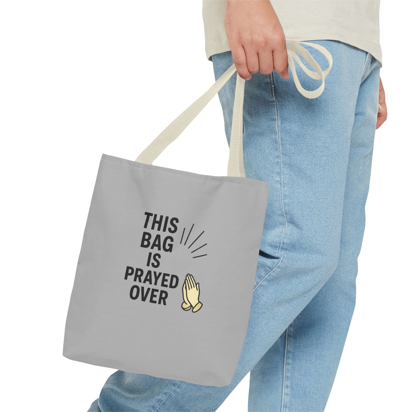 Prayed Over Tote Bag, Spiritual Gift, Christian Tote, Faith Bag, Church Accessory, Inspirational Shopper