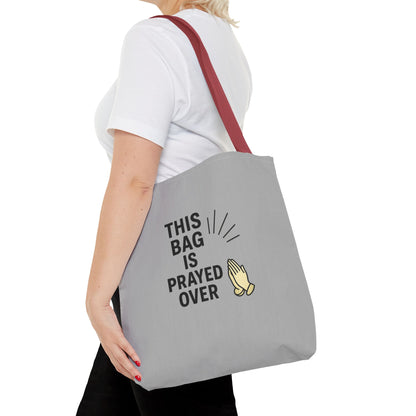 Prayed Over Tote Bag, Spiritual Gift, Christian Tote, Faith Bag, Church Accessory, Inspirational Shopper