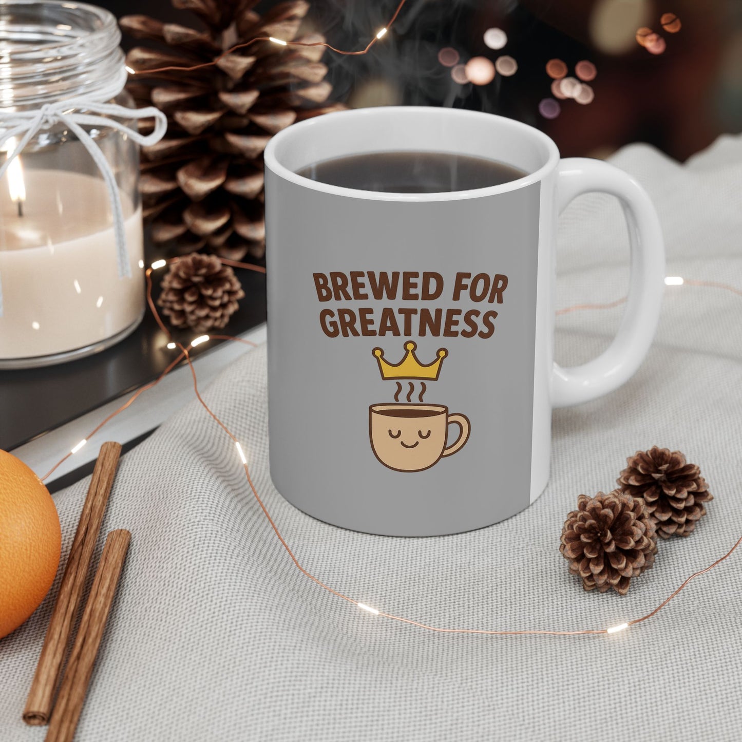 Brewed for greatness - Ceramic Coffee Mug, Perfect Gift for Coffee Lovers, Unique Kitchen Decor, Funny Mug for Birthdays, Home Office Drinking, Great Gift Idea