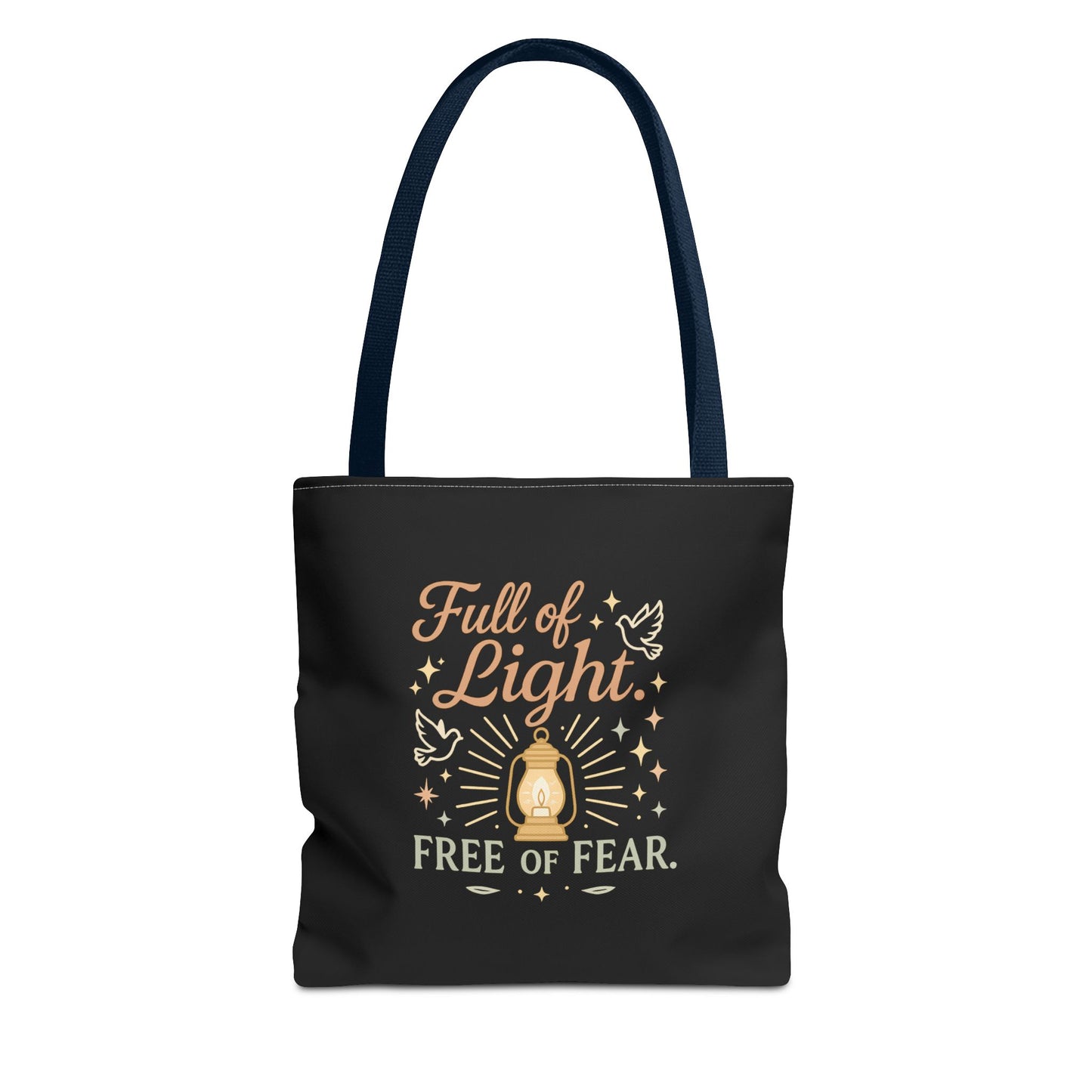 Full of Light Tote Bag | Inspirational Eco-Friendly Bag, Gift for Yoga Lovers, Spiritual Tote, Mindfulness, Fearless Accessory