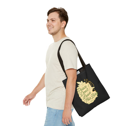 Peaceful Spirit Tote Bag, Eco-Friendly Canvas Bag, Stylish Shopping Bag, Inspirational Gift, Everyday Tote, Faith-Based Accessory
