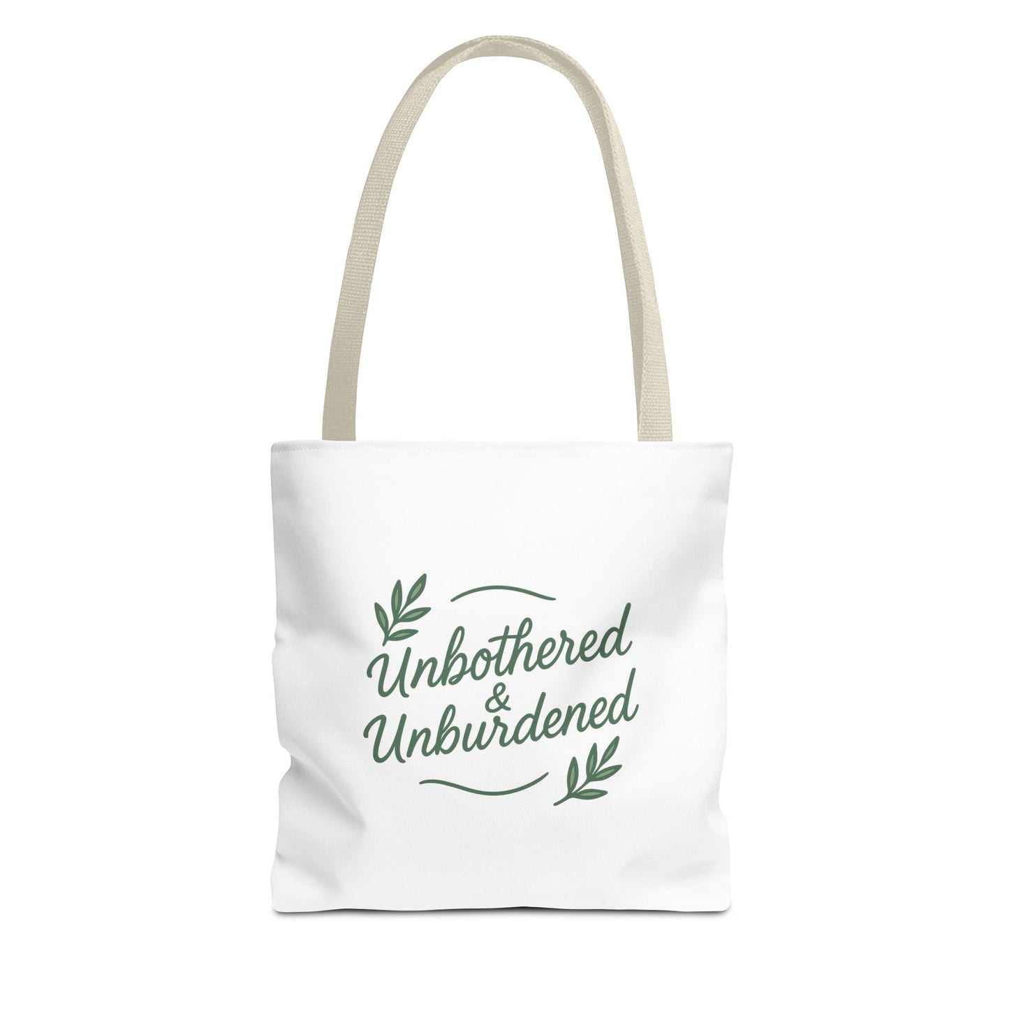 Unbothered & Unburdened Tote Bag, Everyday Tote, Eco-Friendly Bag, Gift for Her, Stylish Shopping Bag, Motivational Tote
