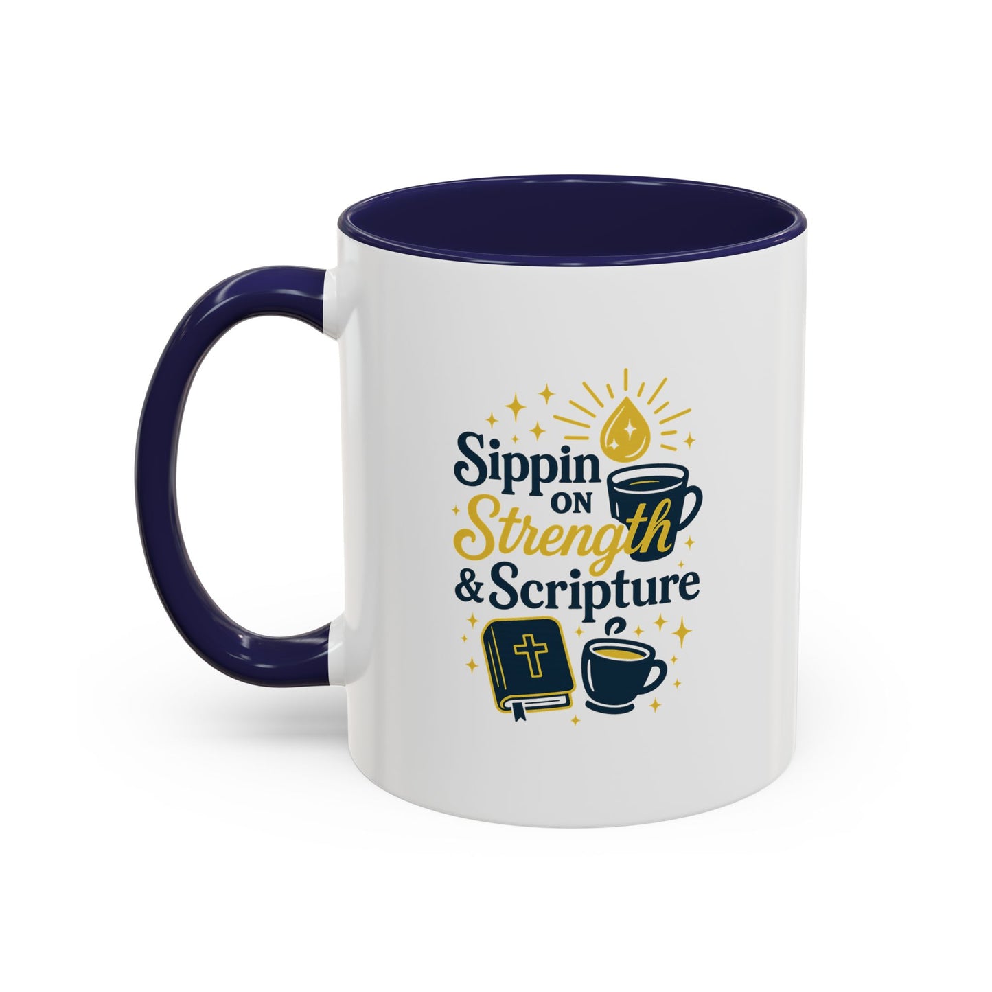 Inspirational Coffee Mug - Sippin' on Strength & Scripture - Perfect Gift for Coffee Lovers, Spiritual Growth, Daily Inspiration, [...]