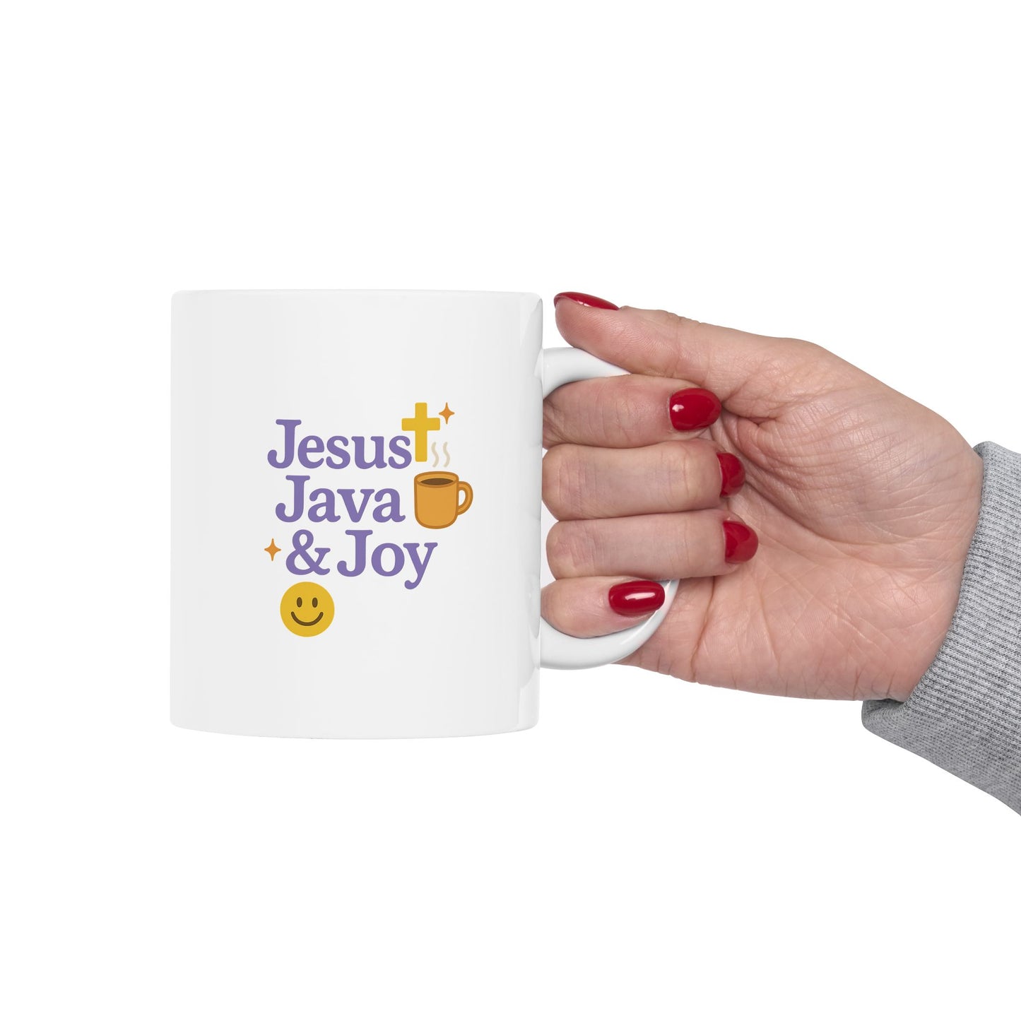 Jesus Java and Joyful Ceramic Mug - Perfect for Coffee Lovers, Gift for Tea Enthusiasts, Fun Kitchen Decor, Birthday Present, Relaxing Moments