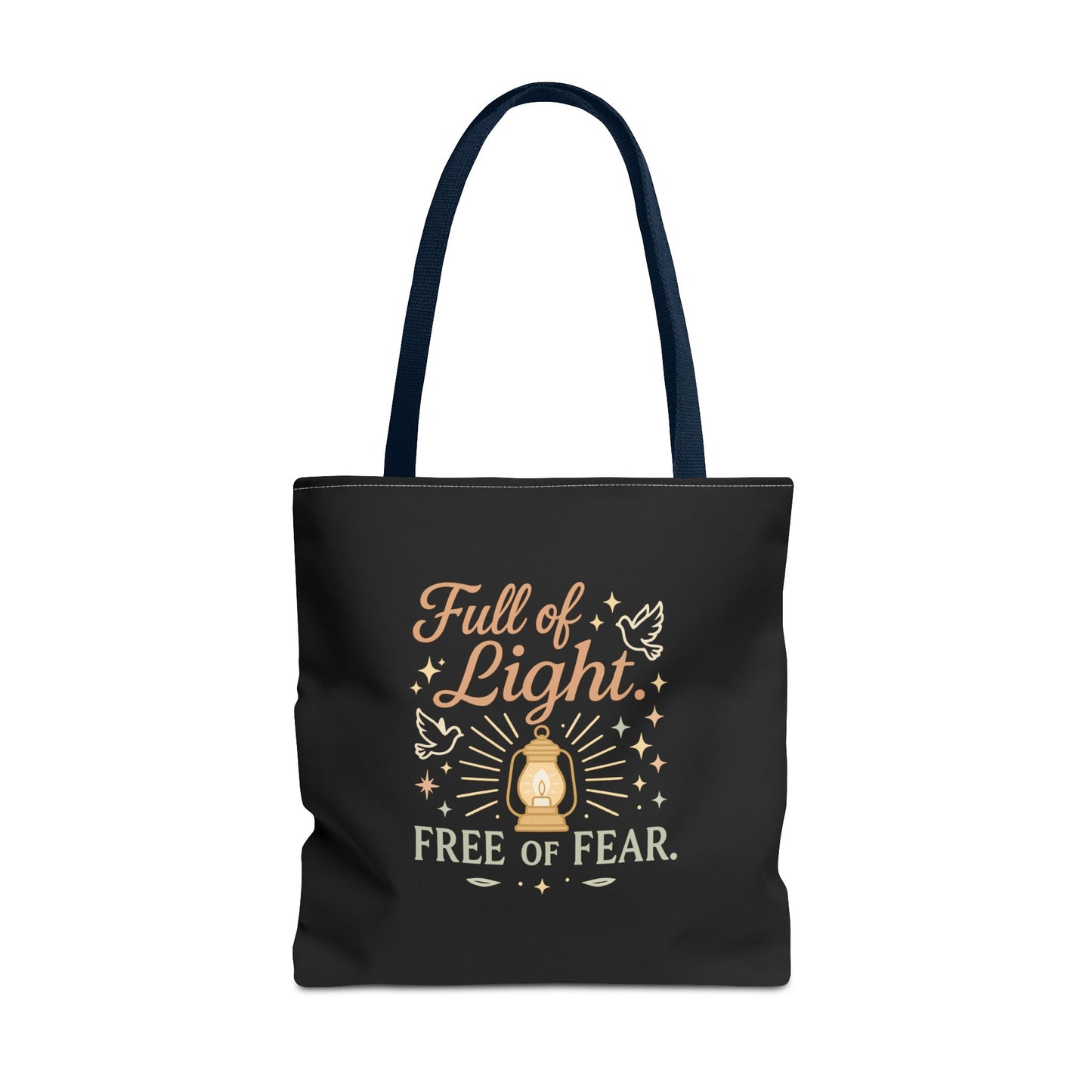 Full of Light Tote Bag, Inspirational Bag, Fearless Gift, Motivational Quote, Spiritual Tote, Everyday Accessory