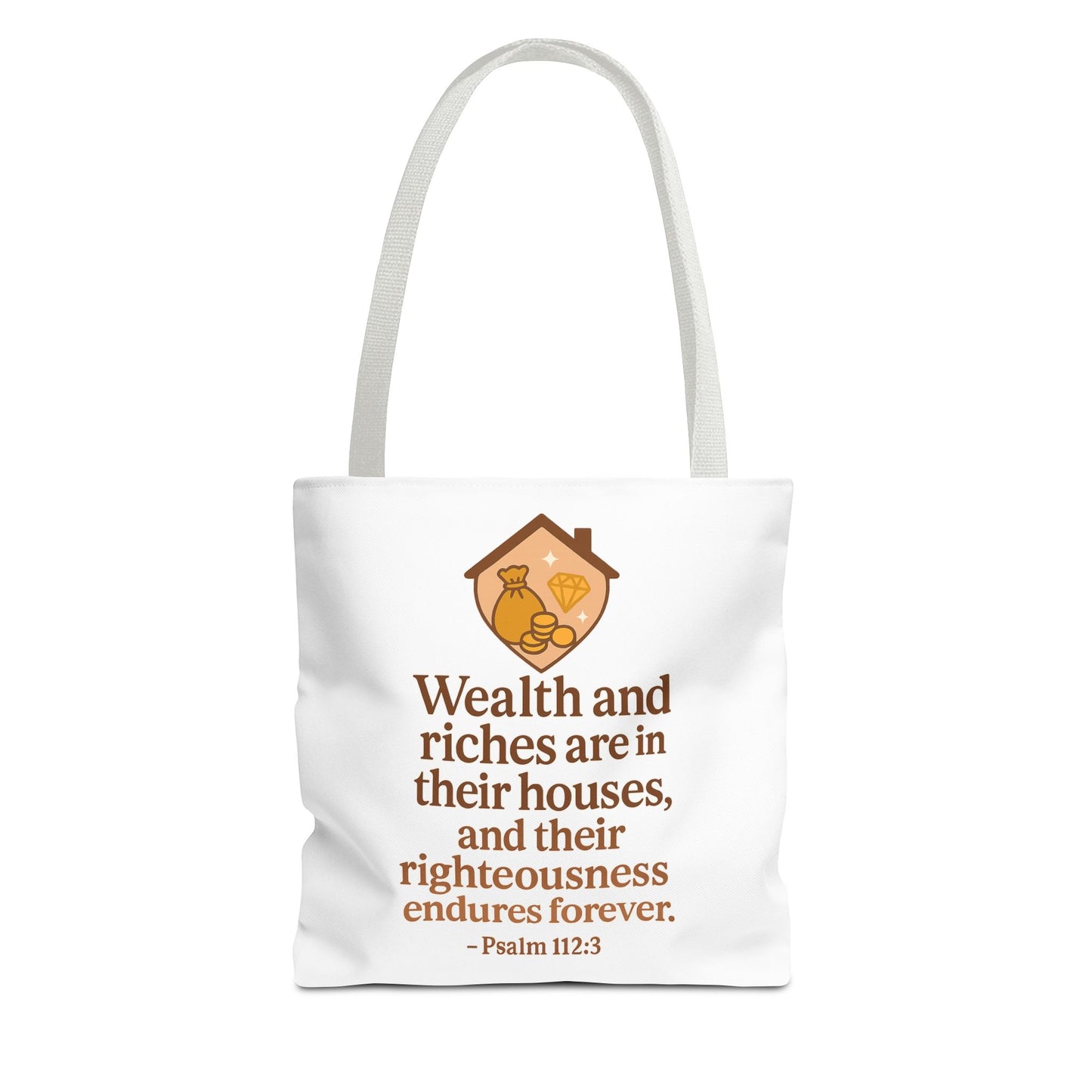 Inspirational Tote Bag with Psalm 112:3 Quote, Motivational Gift, Reusable Shopping Bag, Bible Verse Tote, Religious Accessory, [...]
