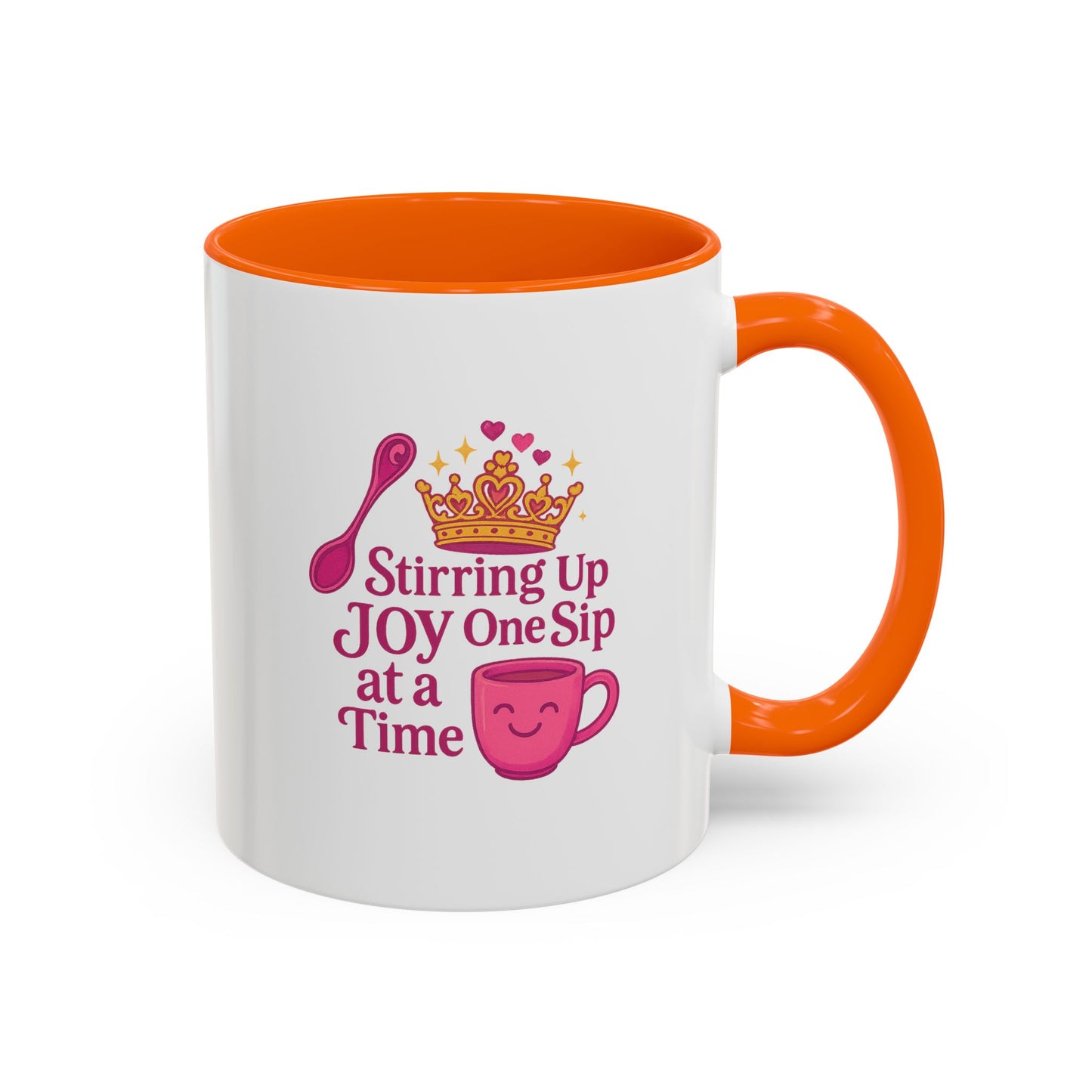 Joyful Accent Coffee Mug - 11/15oz, Colorful Sip Design, Perfect Gift for Coffee Lovers, Birthdays, Holidays, Housewarming