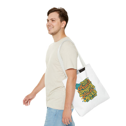 Peace Prayers Power Moves Tote Bag - Eco-Friendly Reusable Shopping Bag, Gift for Spiritual Friends, Motivational Gift, Stylish [...]