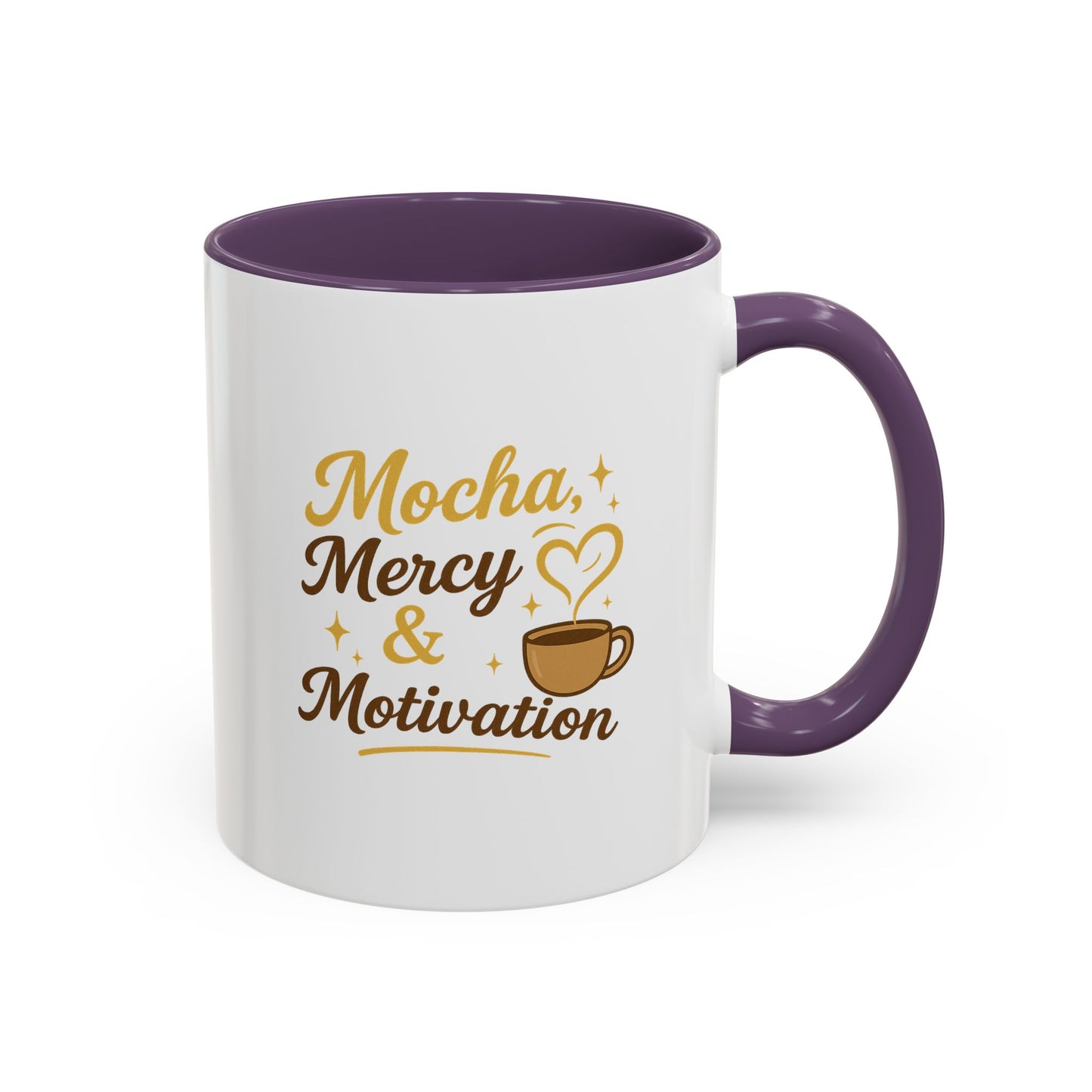 Mocha Mercy & Motivation Coffee Mug, Inspirational Coffee Cup, Gift for Coffee Lovers, Motivational Mug, Birthday Present