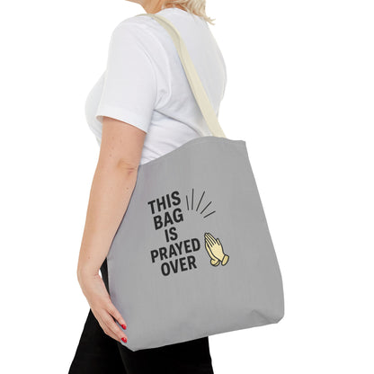 Prayed Over Tote Bag, Spiritual Gift, Christian Tote, Faith Bag, Church Accessory, Inspirational Shopper