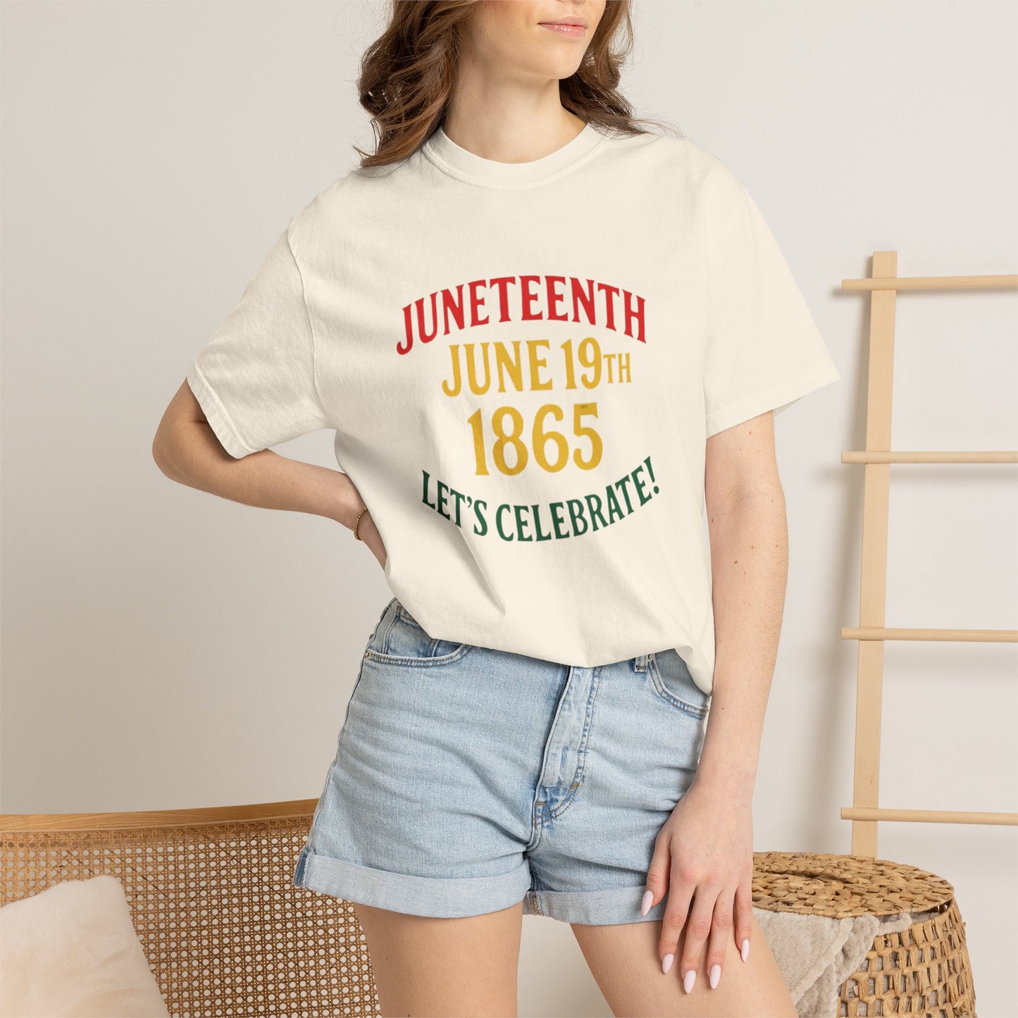 Juneteenth T-Shirt – “Juneteenth June 19th 1865 Let’s Celebrate!” Celebration Tee