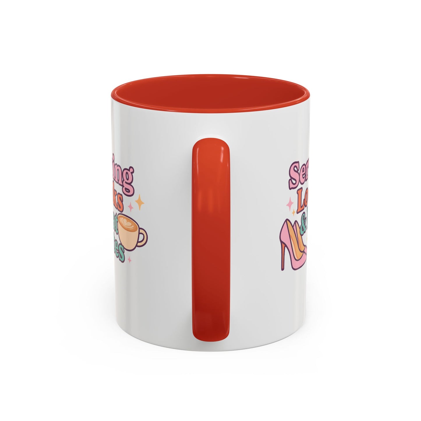 Serving Look and Latte Accent Coffee Mug (11, 15oz)