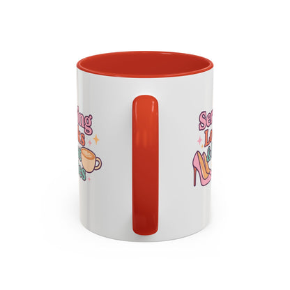 Serving Look and Latte Accent Coffee Mug (11, 15oz)