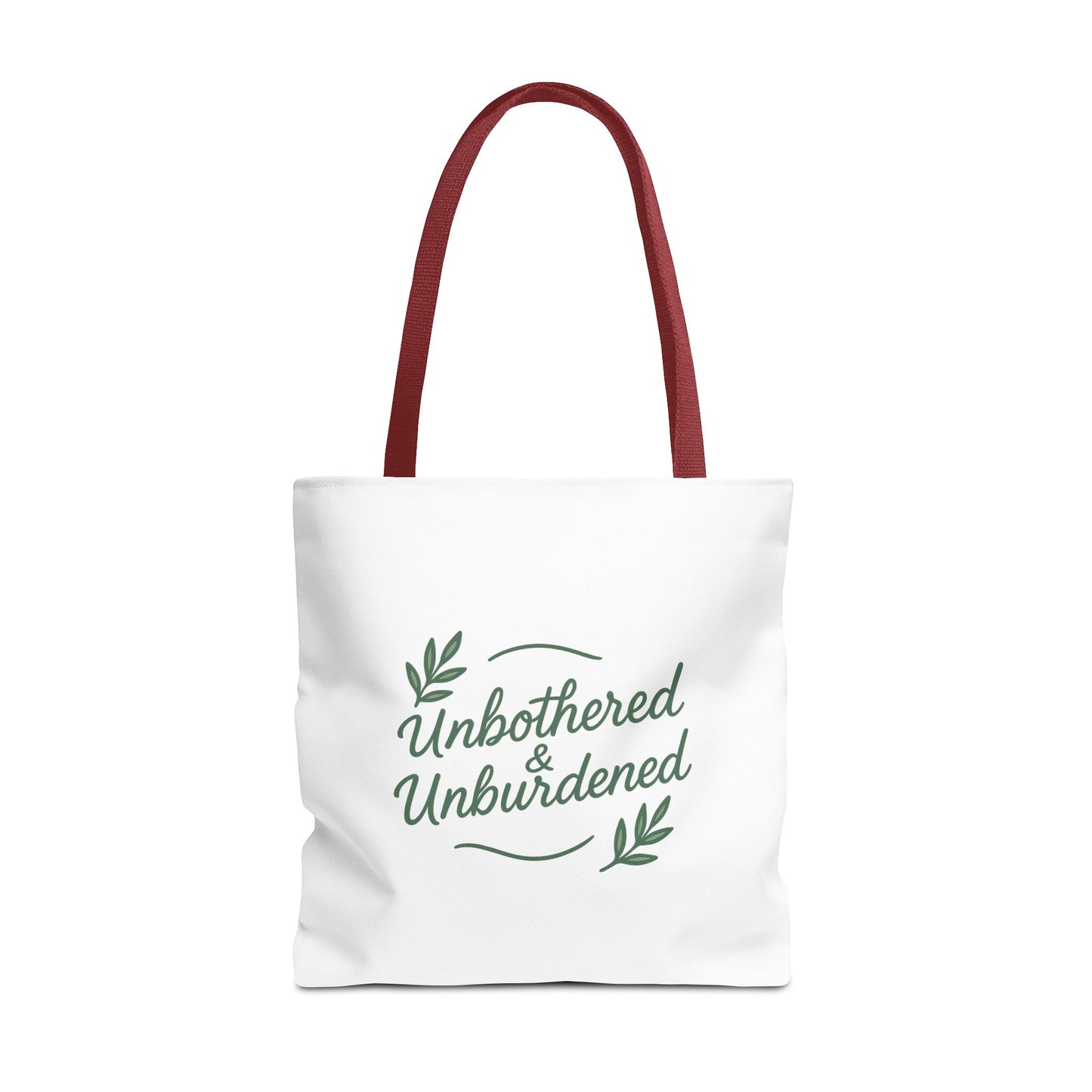 Unbothered & Unburdened Tote Bag, Everyday Tote, Eco-Friendly Bag, Gift for Her, Stylish Shopping Bag, Motivational Tote