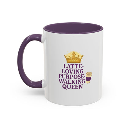Latte-Loving Queen Coffee Mug - Perfect for Coffee Lovers, Birthday Gift, Personalized Kitchen Decor, Mother's Day Gift, Fun Office Mug