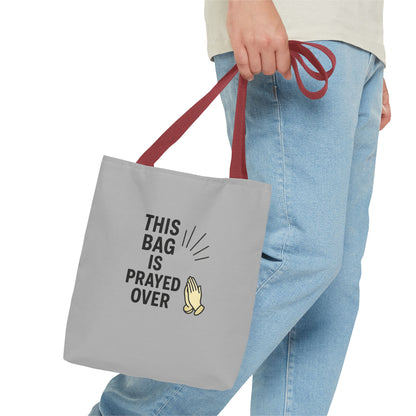 Prayed Over Tote Bag, Spiritual Gift, Christian Tote, Faith Bag, Church Accessory, Inspirational Shopper