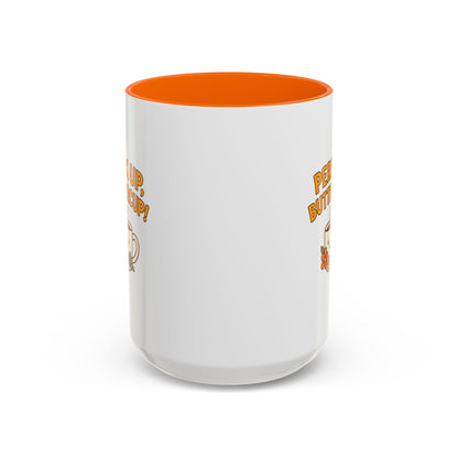 Perk Up, Buttercup! Cute Accent Coffee Mug for Daily Motivation, Gift for Coffee Lovers, Home Office Decor, Floral Tea Cup