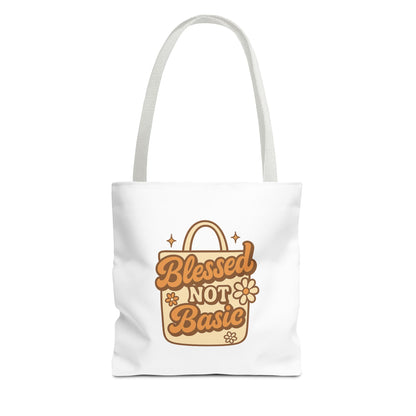 Blessed Not Basic Tote Bag - Fun Shopping Bag, Gift for Friends, Eco-Friendly Tote, Weekend Vibes, Cute Carryall
