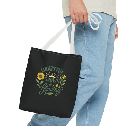Grateful Grown & Glowing Tote Bag Eco-Friendly Shopper