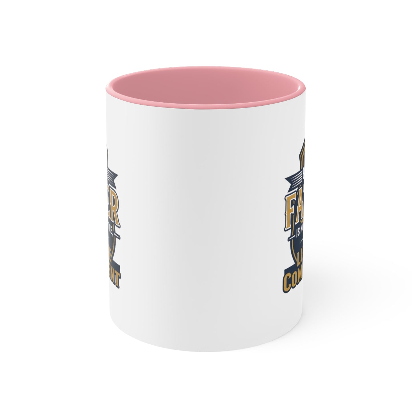 Father Lifetime Commitment Accent Mug — "Being a Father is Not Only a Title" Gift