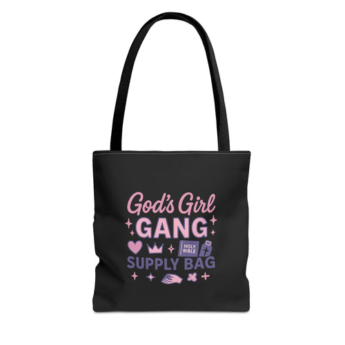 God's Girl Gang Tote Bag | Stylish Supply Bag, Gift for Friends, Everyday Use, Eco-Friendly Shopping, Fun & Functional
