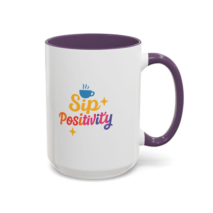 Sip Positivity Accent Coffee Mug (11, 15oz)