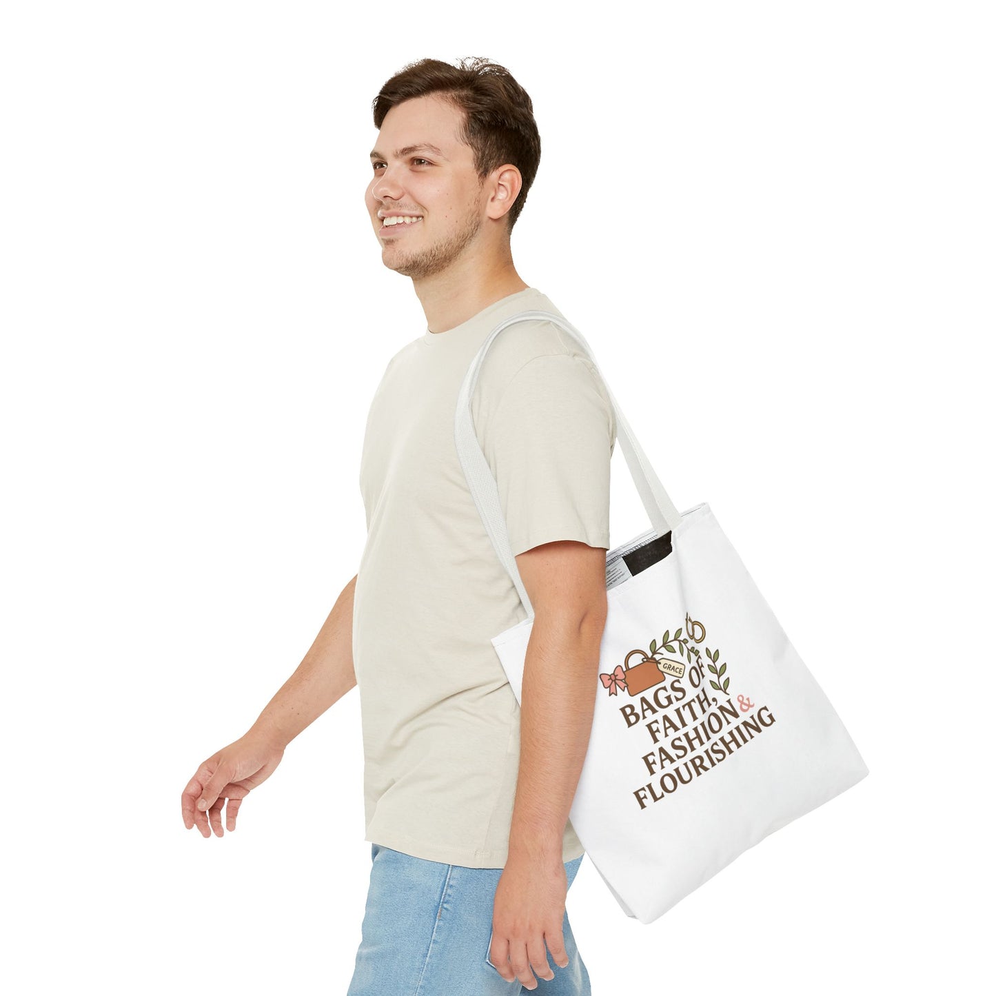 Faith & Fashion Tote Bag | Stylish Everyday Carry, Perfect for Gifts, Shopping, Church Events, and Personal Use