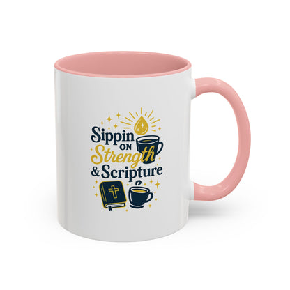 Inspirational Coffee Mug - Sippin' on Strength & Scripture - Perfect Gift for Coffee Lovers, Spiritual Growth, Daily Inspiration, [...]