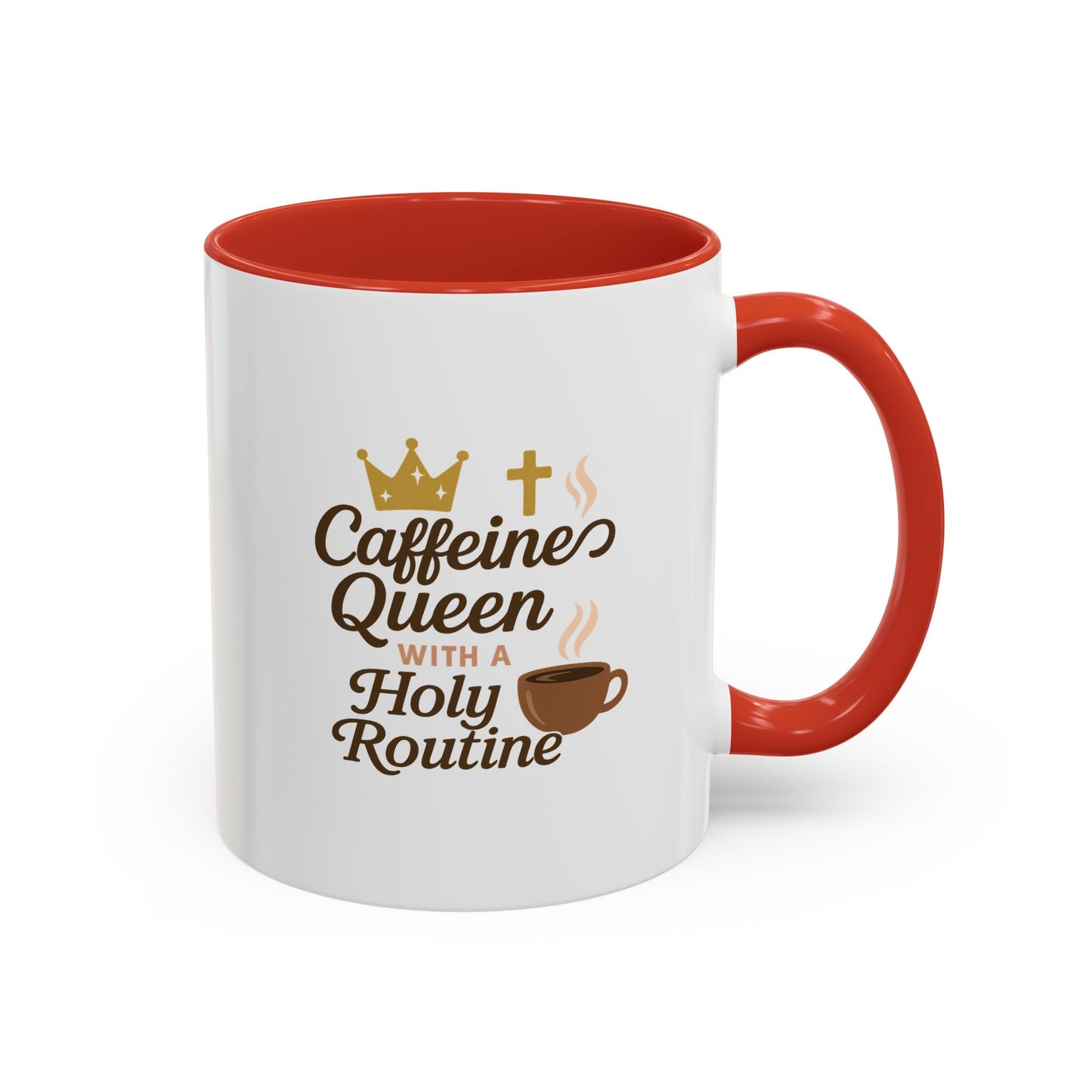 Caffeine Queen Coffee Mug | Holy Routine Gift, Inspirational Cup, Drinkware for Coffee Lovers, Motivational Mug, Morning Routine