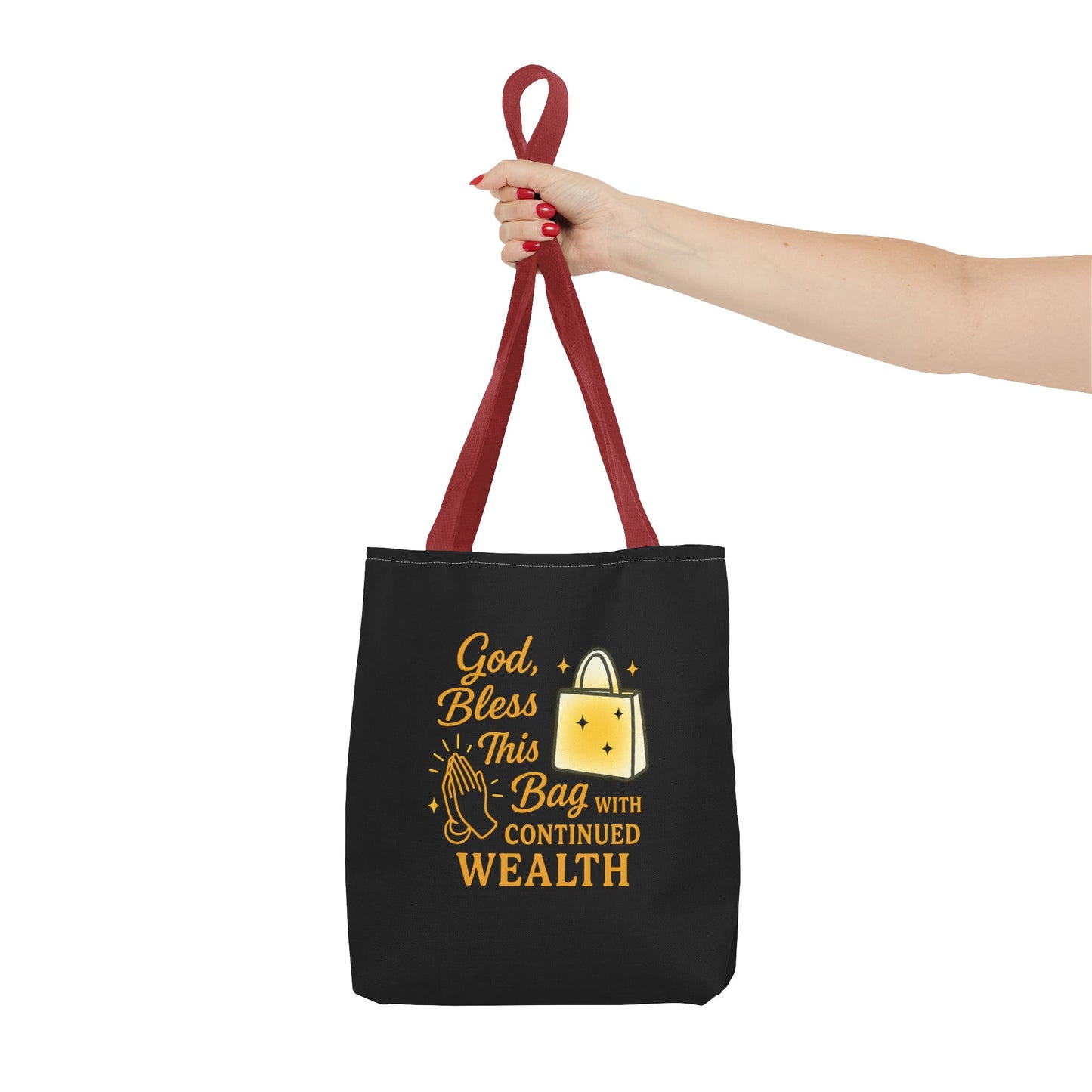 God Bless This Bag Tote - Wealthy Vibes, Inspirational Gift for Her, Everyday Use, Shopping, Casual Outing, Motivational Tote