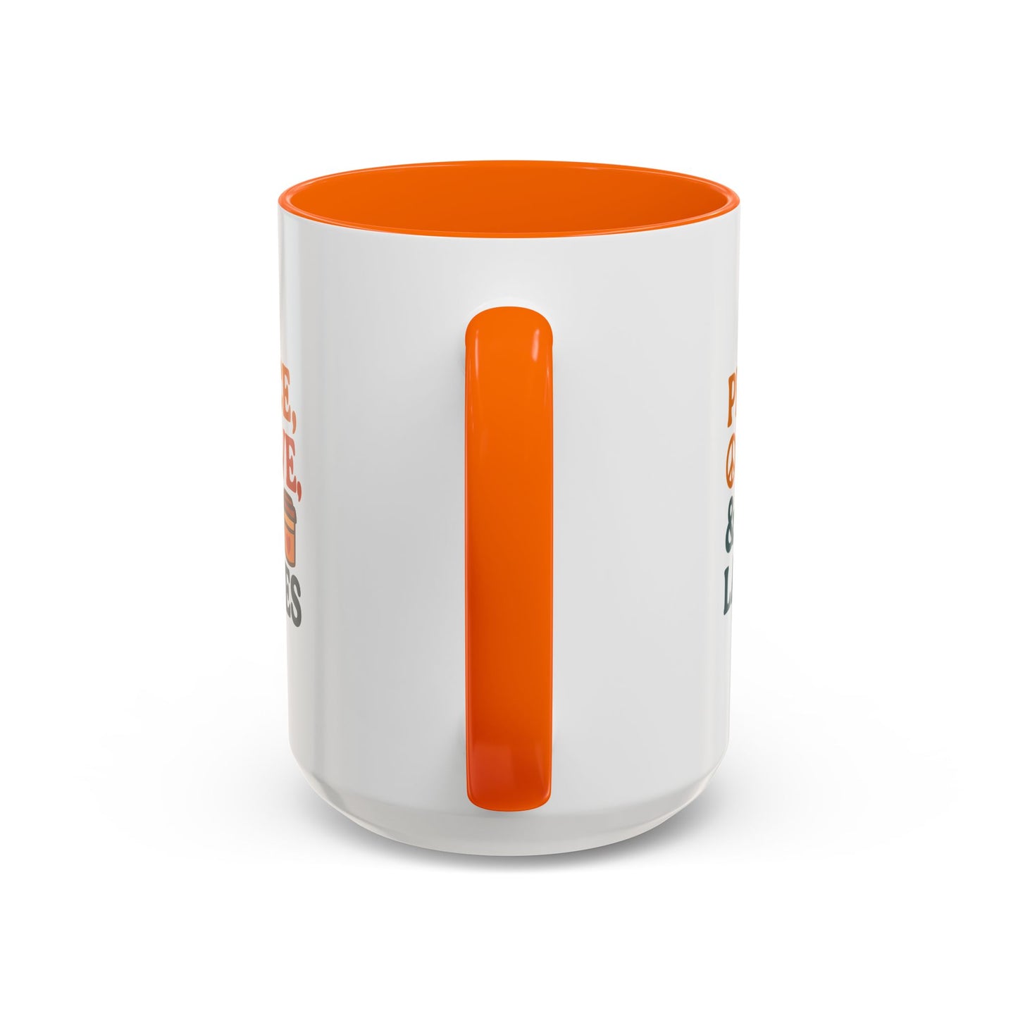 Peace, Love & Lattes Coffee Mug | Accent Mug for Coffee Lovers | Gift for Baristas, Friends, Home Decor, Kitchen Essentials