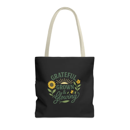 Grateful Grown & Glowing Tote Bag Eco-Friendly Shopper
