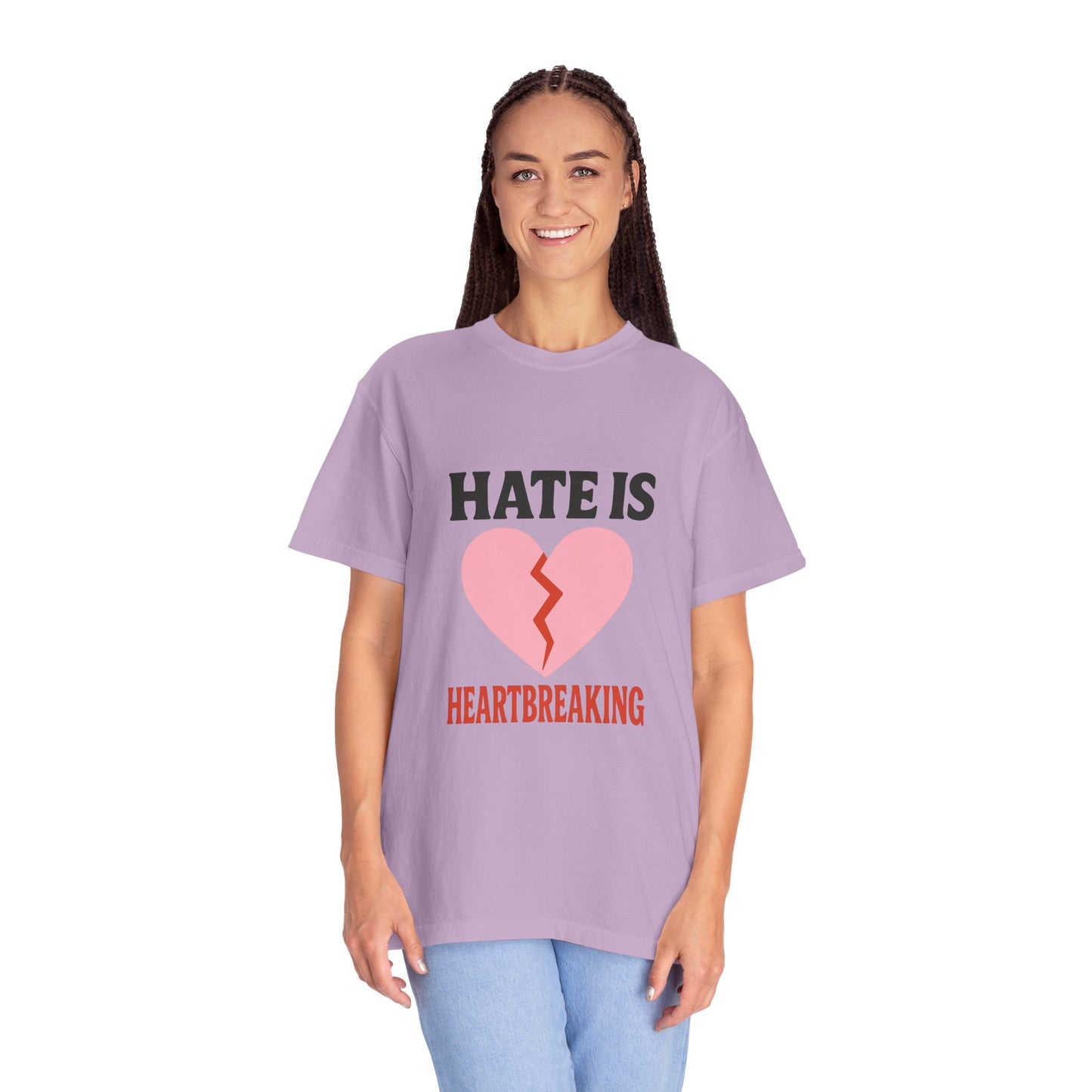 Heartbreaking Message Awareness Garment-Dyed T-Shirt