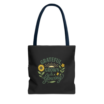 Grateful Grown & Glowing Tote Bag Eco-Friendly Shopper