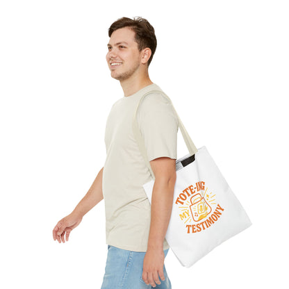 Testimony Tote Bag - Stylish AOP Bag for Daily Use, Perfect for Church, Casual Outings, or Gifts, Christian Tote, Inspirational Bag