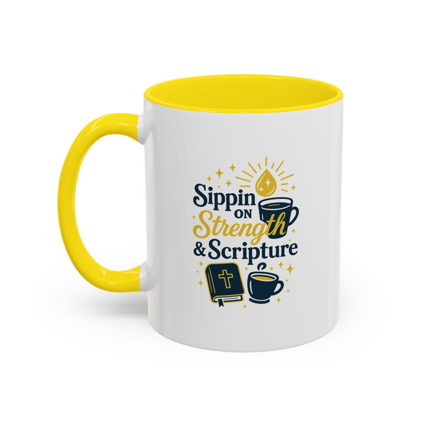 Inspirational Coffee Mug - Sippin' on Strength & Scripture - Perfect Gift for Coffee Lovers, Spiritual Growth, Daily Inspiration, [...]