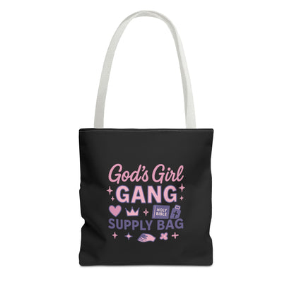God's Girl Gang Tote Bag | Stylish Supply Bag, Gift for Friends, Everyday Use, Eco-Friendly Shopping, Fun & Functional