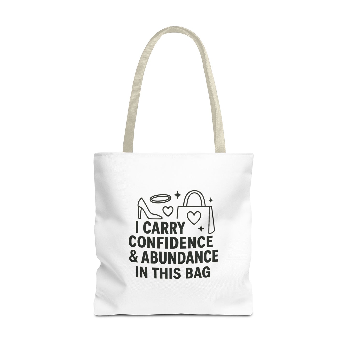 Confidence & Abundance Tote Bag, Motivational Shopper Bag, Gift for Her, Inspirational Tote for Everyday Use, Eco-Friendly Carryall