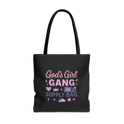 God's Girl Gang Tote Bag | Stylish Supply Bag, Gift for Friends, Everyday Use, Eco-Friendly Shopping, Fun & Functional