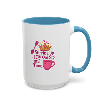 Joyful Crown Accent Coffee Mug | Perfect for Birthdays, Gifts, Home Decor, Coffee Lovers, Daily Motivation
