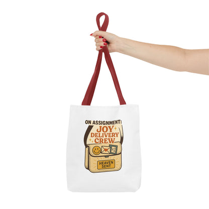 Joy Delivery Crew Tote Bag - Heaven Sent, Birthday Gift, Grocery Bag, Eco-Friendly Tote, Unique Gift Idea