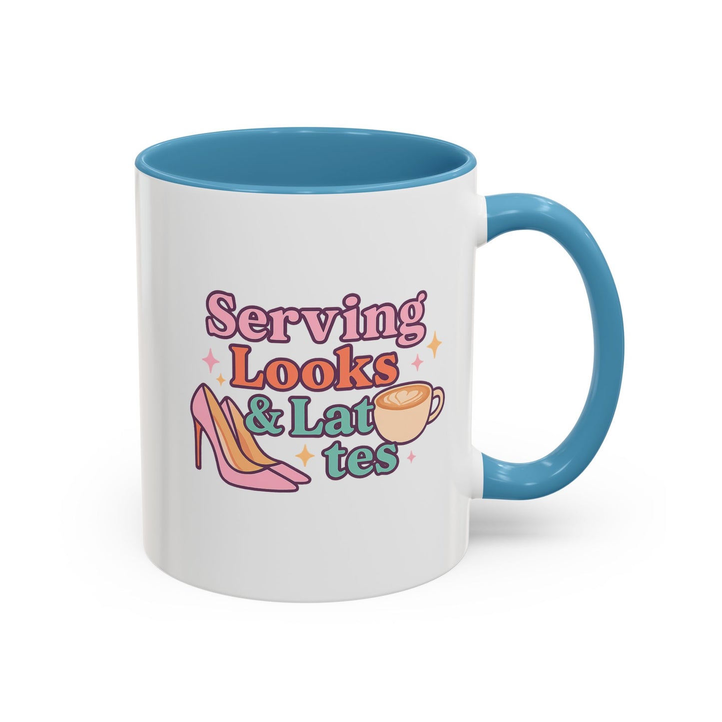 Serving Look and Latte Accent Coffee Mug (11, 15oz)