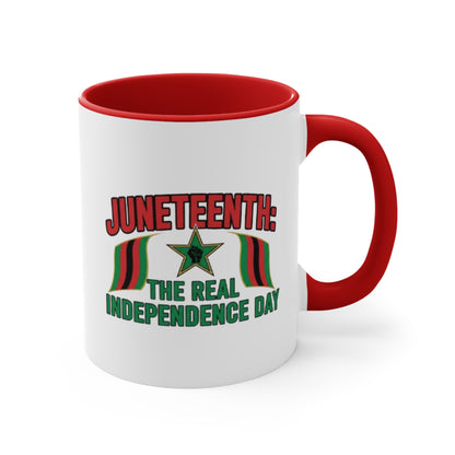 Juneteenth 'The Real Independence Day' Accent Mug