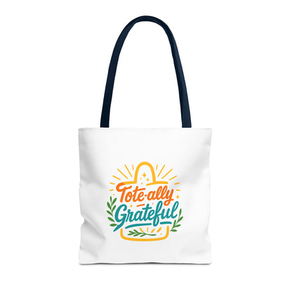 Grateful Tote Bag, Eco-Friendly Shopping Bag, Gift for Mom, Stylish Carry-All, Perfect for Summer Adventures