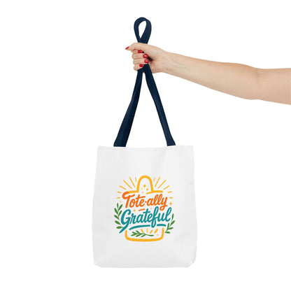 Grateful Tote Bag, Eco-Friendly Shopping Bag, Gift for Mom, Stylish Carry-All, Perfect for Summer Adventures
