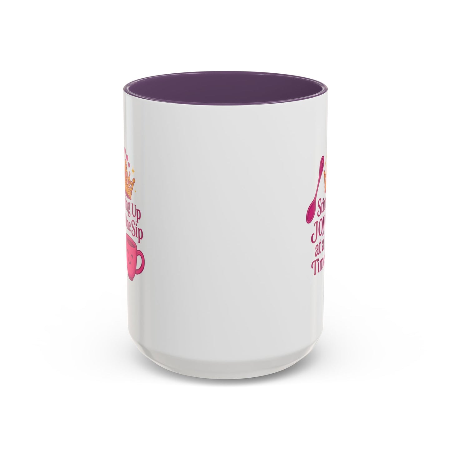 Joyful Accent Coffee Mug - 11/15oz, Colorful Sip Design, Perfect Gift for Coffee Lovers, Birthdays, Holidays, Housewarming