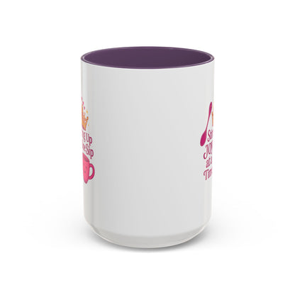 Joyful Accent Coffee Mug - 11/15oz, Colorful Sip Design, Perfect Gift for Coffee Lovers, Birthdays, Holidays, Housewarming