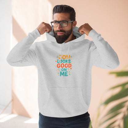 Joyful Three-Panel Fleece Hoodie - Perfect for Everyday Wear, Gift for Friends, Casual Style, Cozy Layering, Motivational Apparel