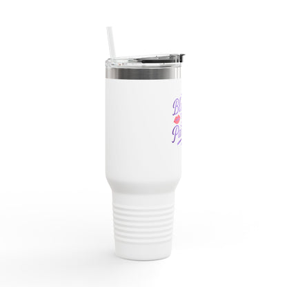 Blessed to be Parched 40oz Insulated Travel Mug, Perfect for Road Trips, Coffee Lovers, Gifting, Beach Days, Outdoor Adventures