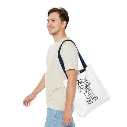 Faith Over Fashion Tote Bag - Stylish Everyday Carry, Eco-Friendly Shopping Bag, Gift for Fashion Lovers, Christian Tote, Positive Vibes